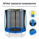 Батут WellActive 183 см до 100 кг з зовнішньою сіткою стрибковий Синій