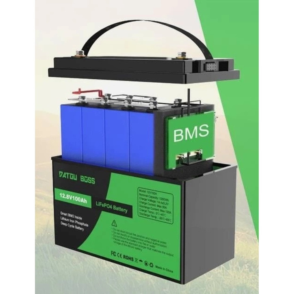 3,2 кВт LiFePO4 Комплект резервного живлення Інвертор Easun Power з WiFi + 2 акумулятора 12V 100Ah Datouboss
