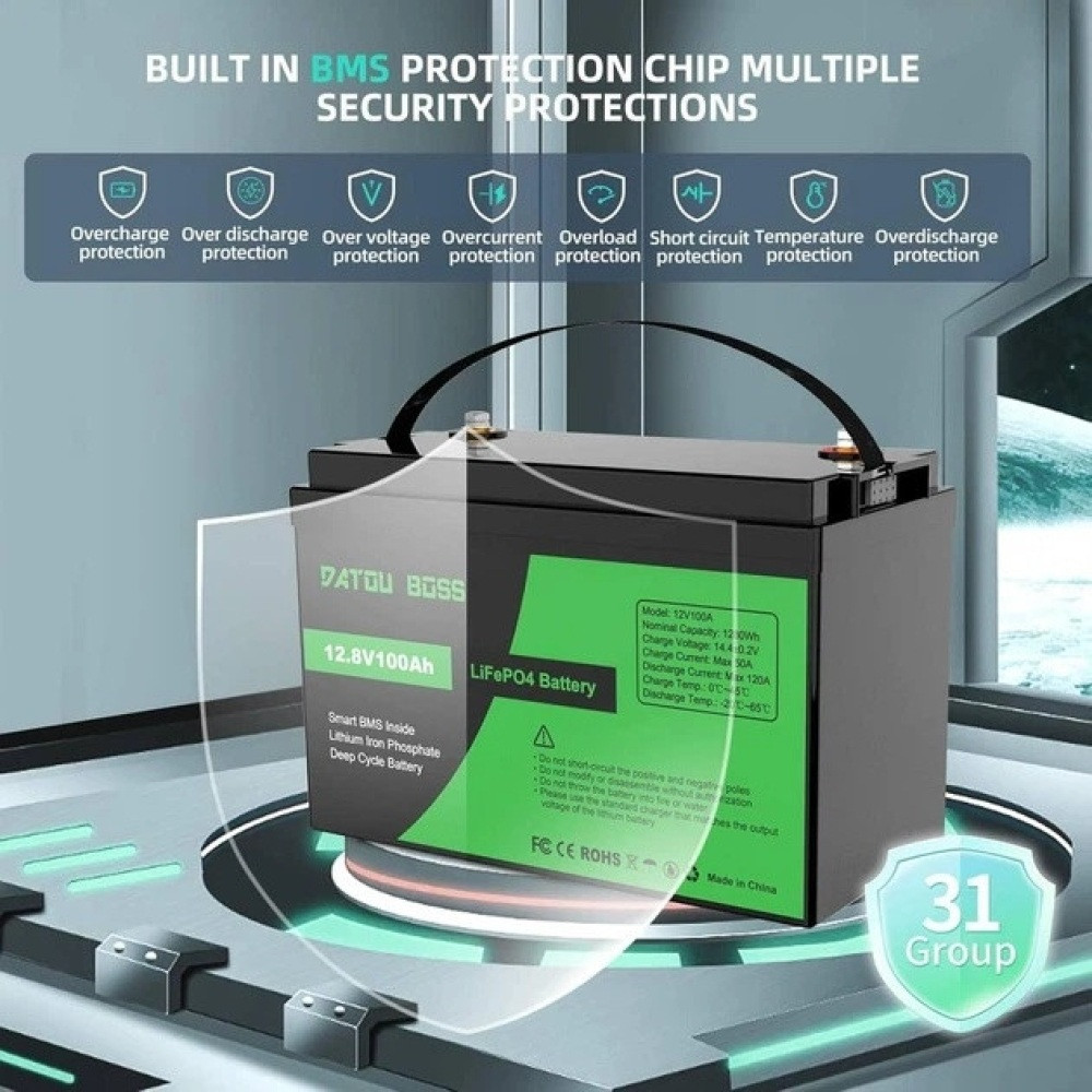 3,2 кВт LiFePO4 Комплект резервного живлення Інвертор Easun Power з WiFi + 2 акумулятора 12V 100Ah Datouboss