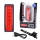 Велосипедний ліхтар габарит AYQ-0115-6SMD Red + microUSB + 5 режимів