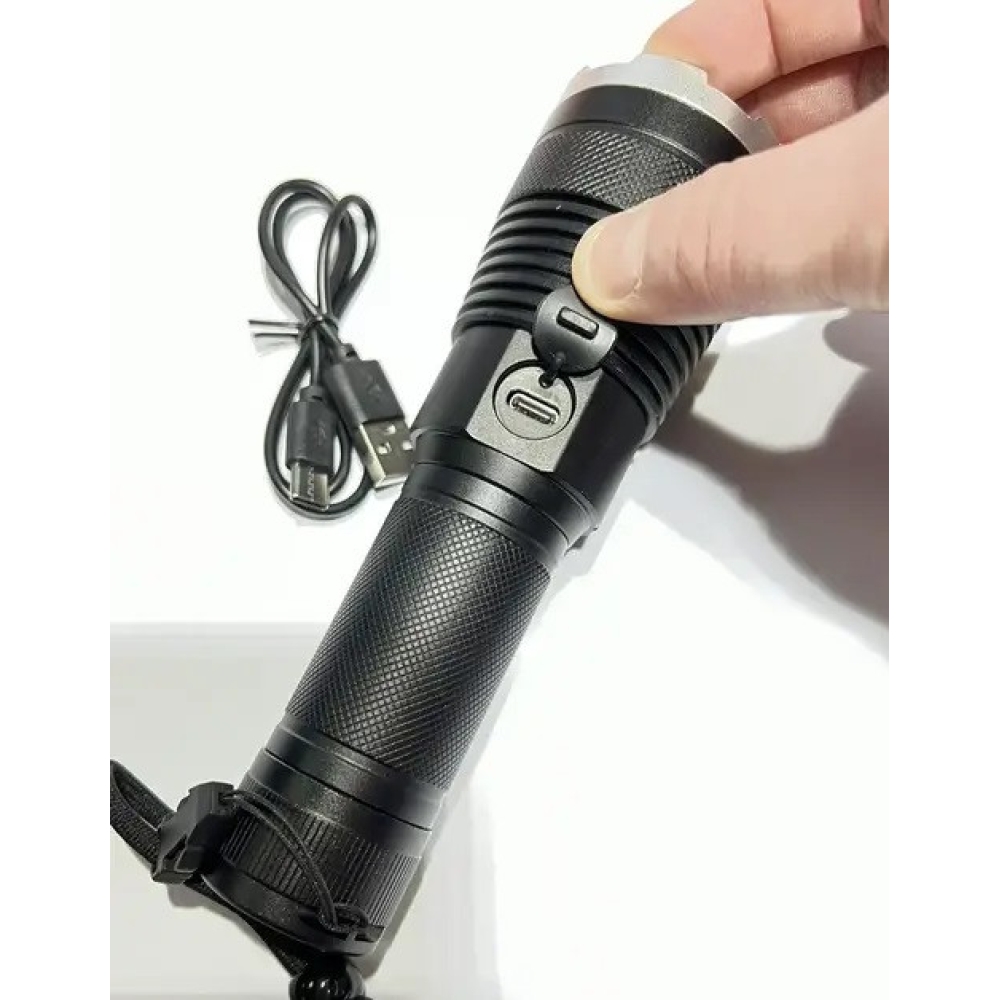 Ручний ліхтар BL-A75-P90 zoom + Type-C + 26650 (3xAAA) 5 режимів