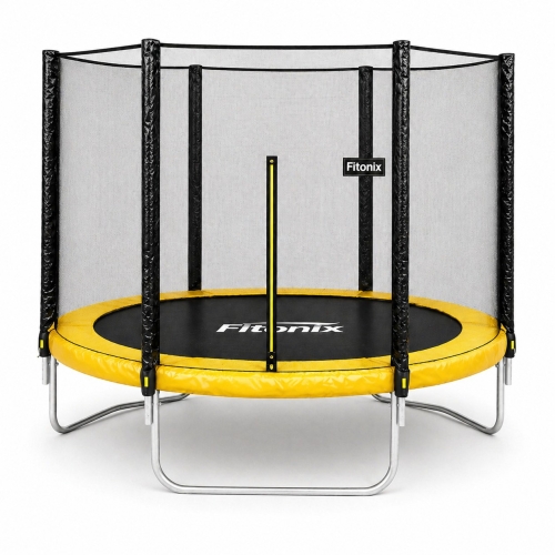 Батут Fitonix 252 см + зовнішня сітка чорно-жовтий