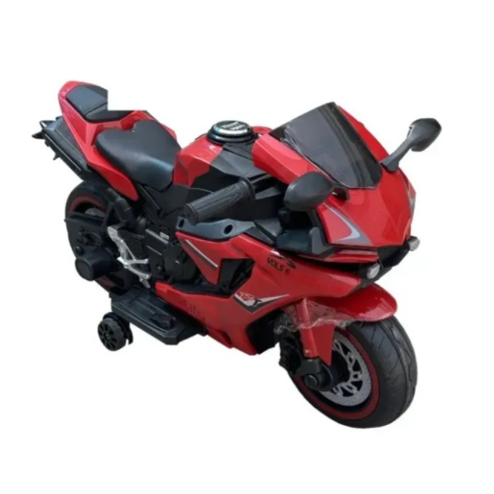 Дитячий електромотоцикл VOLSO VS1900R 12V, до 40 кг, музика, червоний
