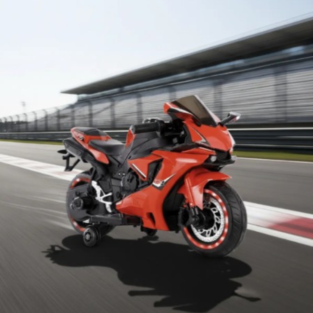 Дитячий електромотоцикл VOLSO VS1900R 12V, до 40 кг, музика, червоний