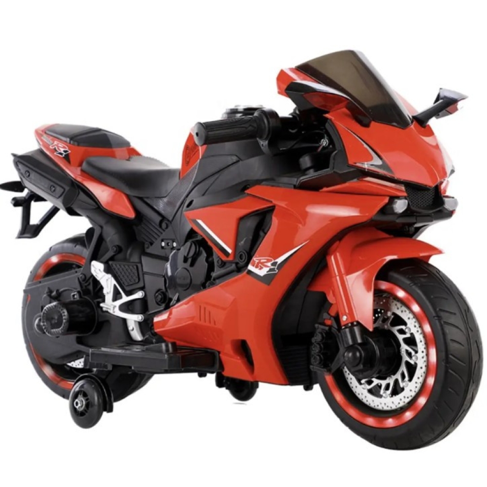 Дитячий електромотоцикл VOLSO VS1900R 12V, до 40 кг, музика, червоний