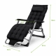 Комплект садових пляжних крісел Ideal Garden Premium з матрацом та подушкою, до 125 кг, чорний, шезлонг для саду та тераси, 2 шт