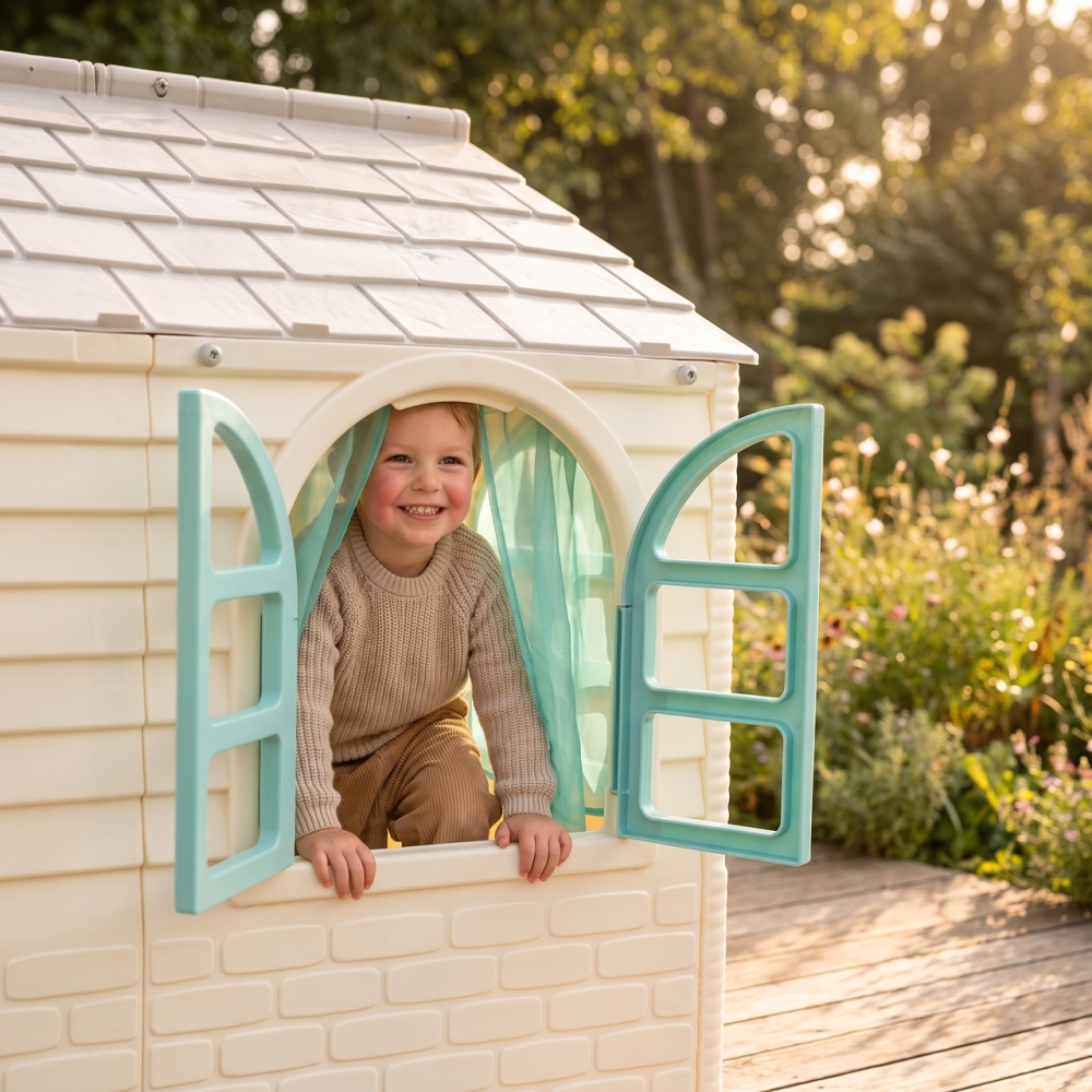 Будиночок для дітей Doloni, сіро-бірюзовий середній