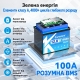 4.2 кВт LiFePO4 Комплект резервного живлення Інвертор Anenji WiFi 24 В + 2 акумулятора 12V 100Ah Kepworth Mini, Bluetooth APP