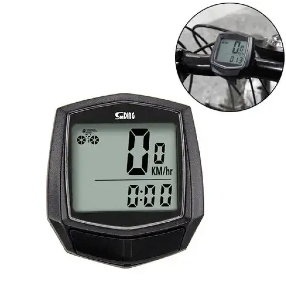 Велокомп'ютер дротовий Sun Ding SD-581A waterproof + 15 функцій