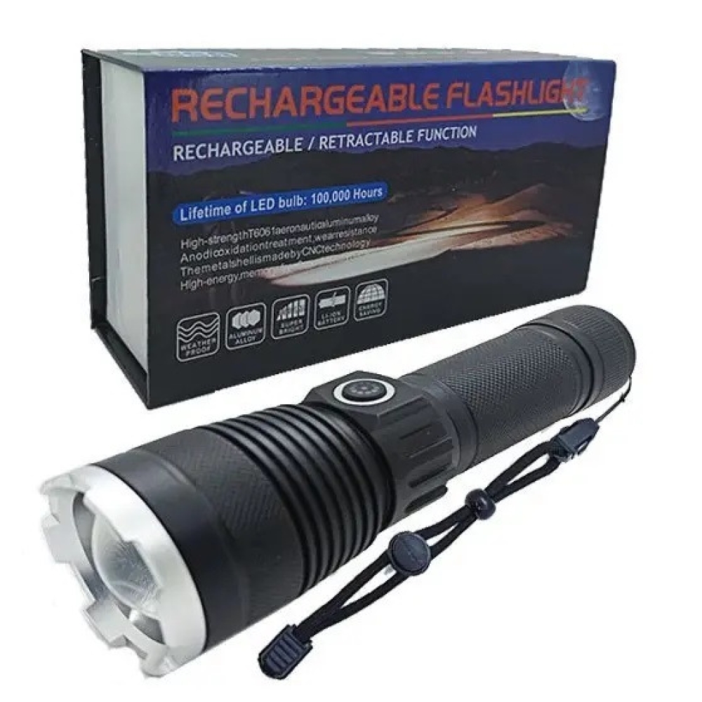 Ручний ліхтар BL-A75-P50 zoom Type-C + 18650 (3xAAA) 5 режимів