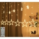 Гірлянда штора з пультом Зорепад (12 зірок) 2.5 метра 138LED 220В WARM white, 1,5м довжина кабелю