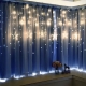 Гірлянда штора з пультом Зорепад (12 зірок) 2.5 метра 138LED 220В WARM white, 1,5м довжина кабелю