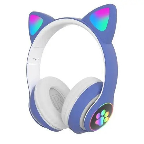 Бездротові Bluetooth навушники Cat JST-28 гарнітура з мікрофоном FM радіо + AUX Синій