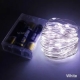 Гирлянда капля роси 5м 50Led на батарейках (на 2 батарейки) White