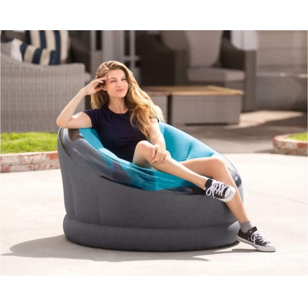 Крісло надувне Intex 68582-blue (112 x 109 x 69см)