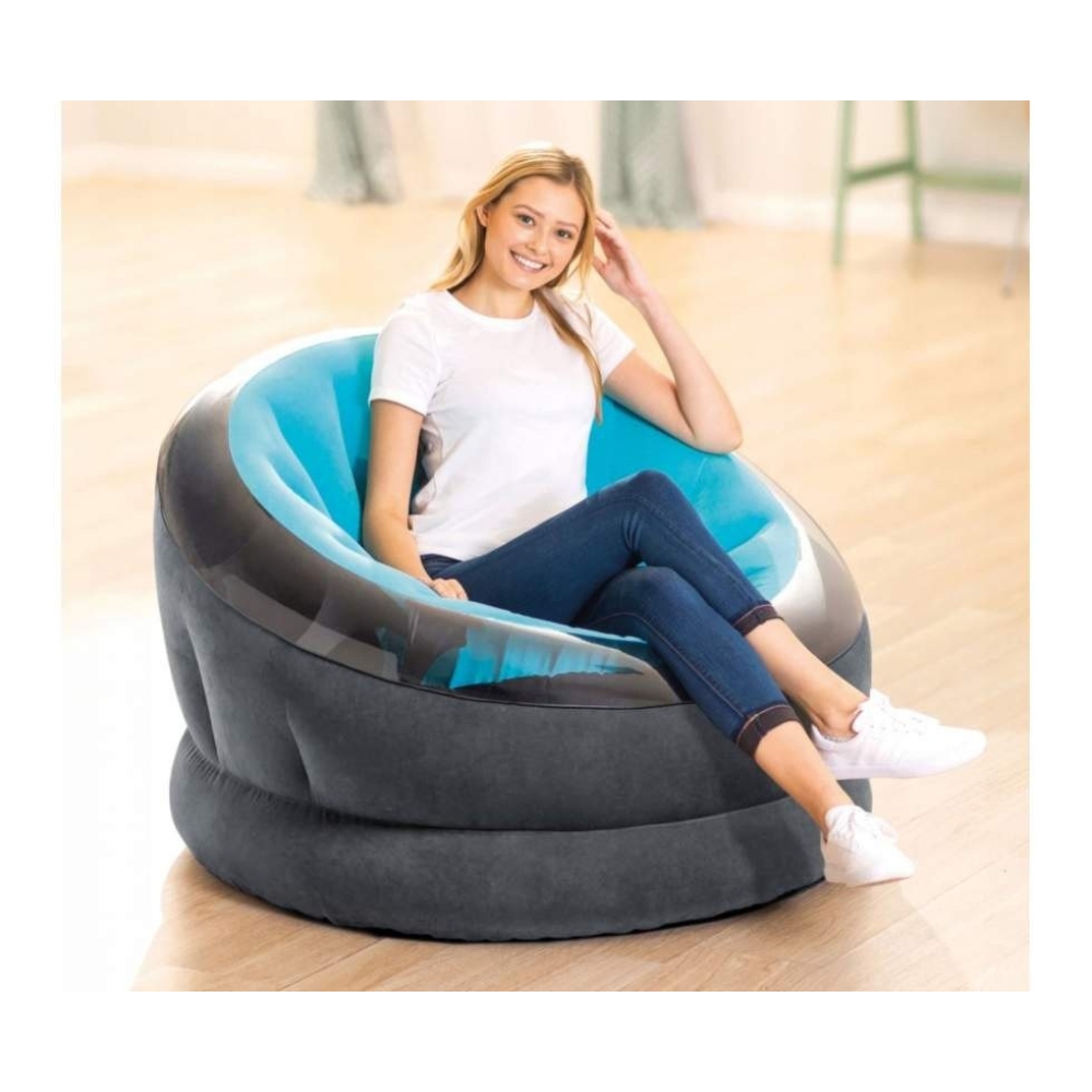 Крісло надувне Intex 68582-blue (112 x 109 x 69см)