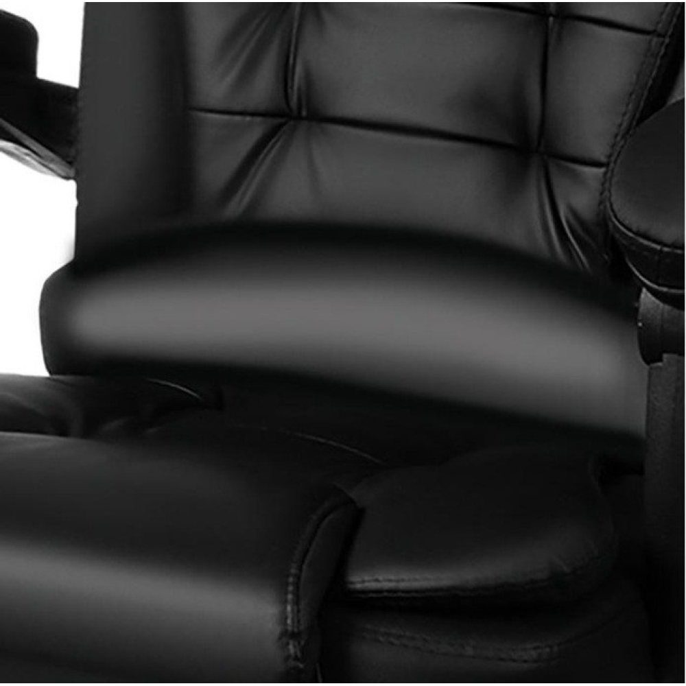 Офісне крісло Boss VIP, з масажною подушкою та підніжкою Чорне комп'ютерне крісло