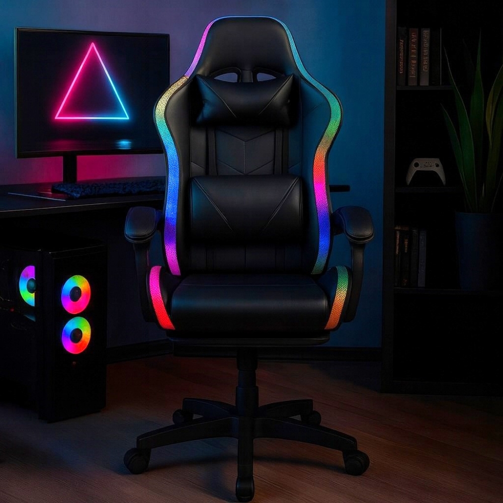 Крісло геймерське ProGame з RGB підсвіткою GX-150 комп'ютерне ігрове