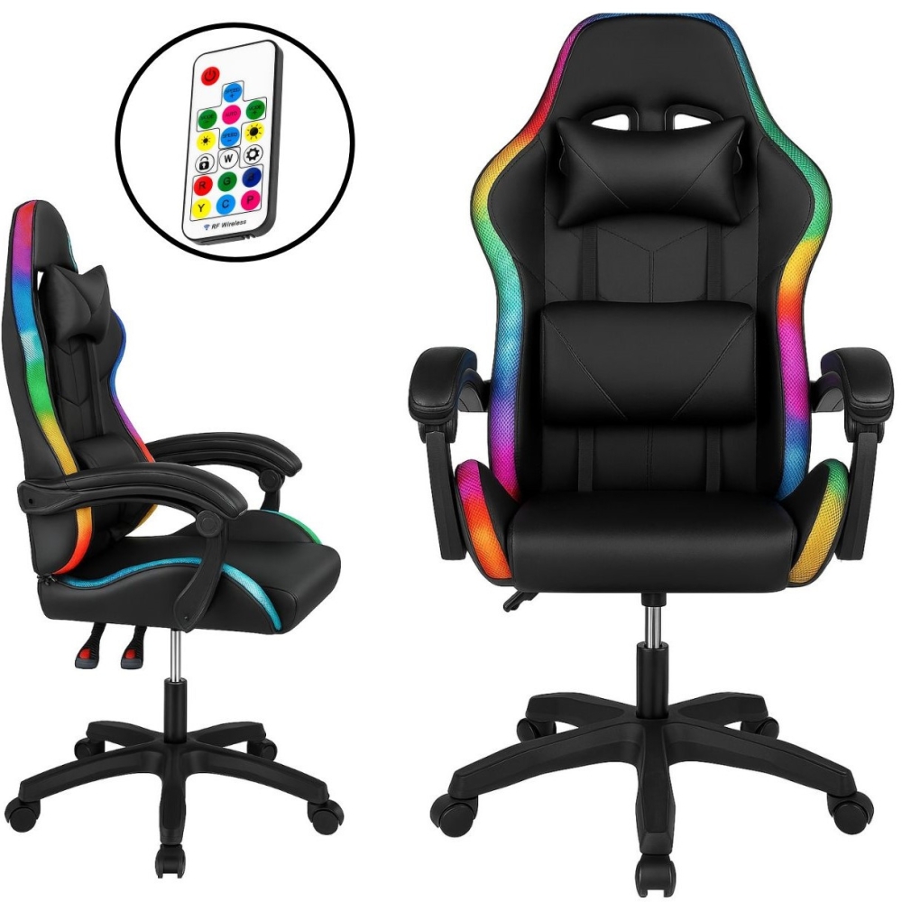 Крісло геймерське ProGame з RGB підсвіткою GX-150 комп'ютерне ігрове