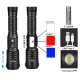 Ручний ліхтар XQ-S19-P99 (COB+RGB) zoom + PowerBank + Type-C + 26650 (5+3 режими)