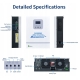 3 кВт LiFePO4 Комплект резервного живлення Інвертор Ameisentech + 2 акумулятора 12V 100Ah Yulongne для квартири, будинку