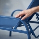 Комплект шезлонгів-лежак Texteline, регульована спинка, до 150 кг — для басейну та пляжу, синій, 2 шт