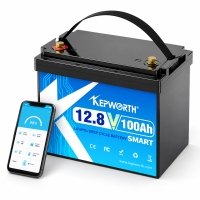 LiFePO4 12V/100Ah Акумулятор Kepworth Mini для резервного живлення будинку, квартири, Вбудована BMS, Bluetooth APP