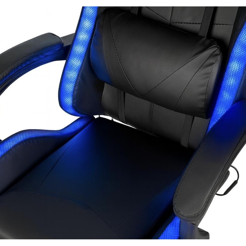 Крісло геймерське ProGame з RGB підсвіткою, комп'ютерне ігрове GX-150