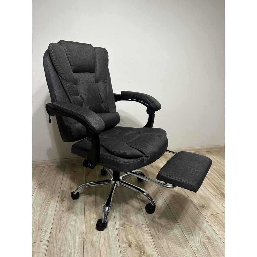 Офісне крісло BOSS KO22 з тканинною оббивкою, темно-сіре, навантаження до 100 кг