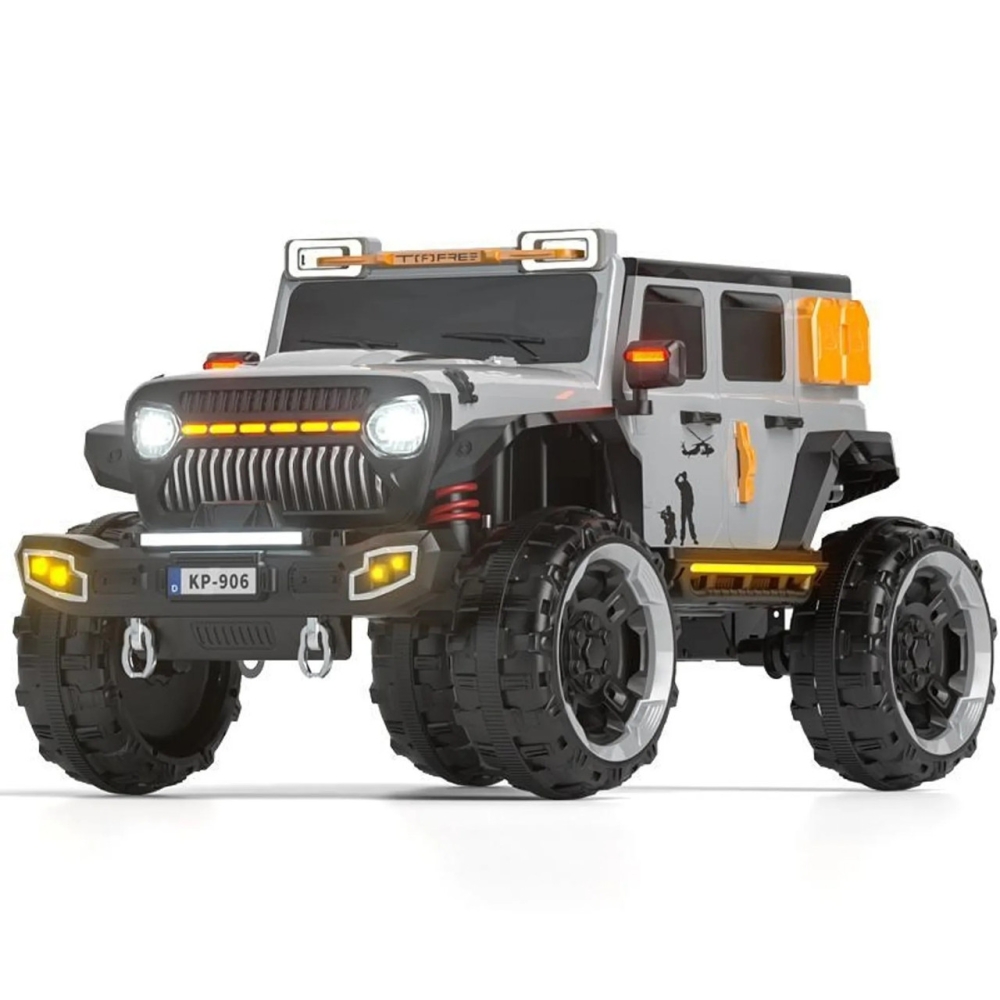 Дитячий електромобіль VOLSO VS906R4 джип на акумуляторі 4×25W сірий 12V 7Ah, EVA-колеса MP3 з пультом до 35 кг