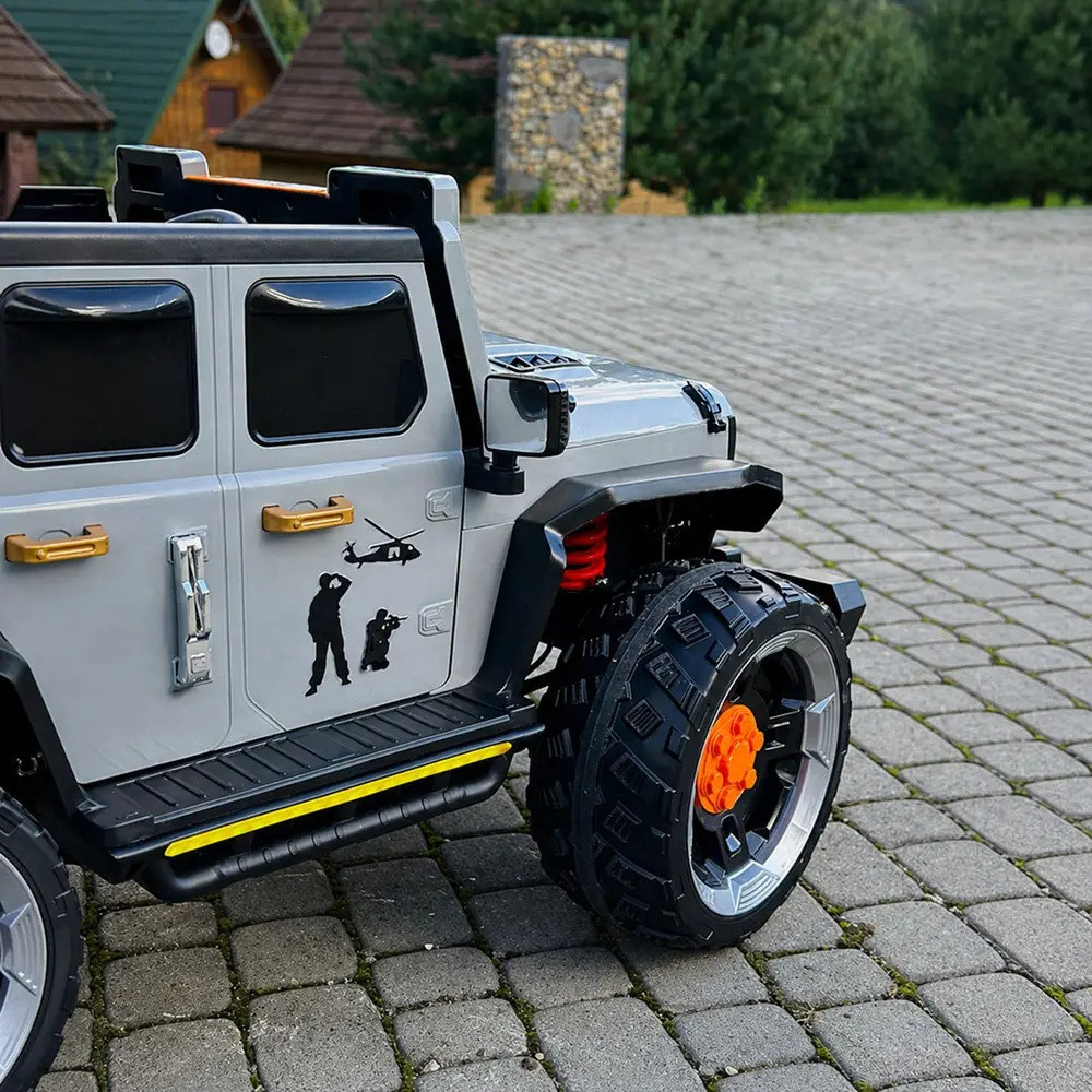 Дитячий електромобіль VOLSO VS906R4 джип на акумуляторі 4×25W сірий 12V 7Ah, EVA-колеса MP3 з пультом до 35 кг