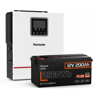 2,5 кВт*год LiFePO4 Комплект резервного живлення Humsienk інвертор 1 кВт + 12V/200Ah акумулятор