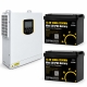 3,5 кВт LiFePO4 Комплект резервного живлення інвертор Daxtromn Power + 2 Акумулятори 12V/100Ah GoKWh Mini для будинку, квартири