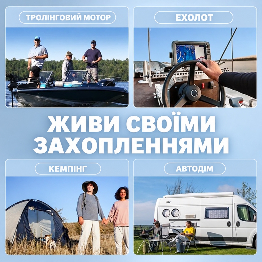 LiFePO4 12V/100Ah Акумулятор HRBEEnergy для резервного живлення будинку, квартири, Вбудована BMS