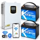 3,5 кВт LiFePO4 Комплект резервного живлення Інвертор Daxtromn + 2 акумулятора 12V 100Ah Kepworth Mini, Bluetooth APP