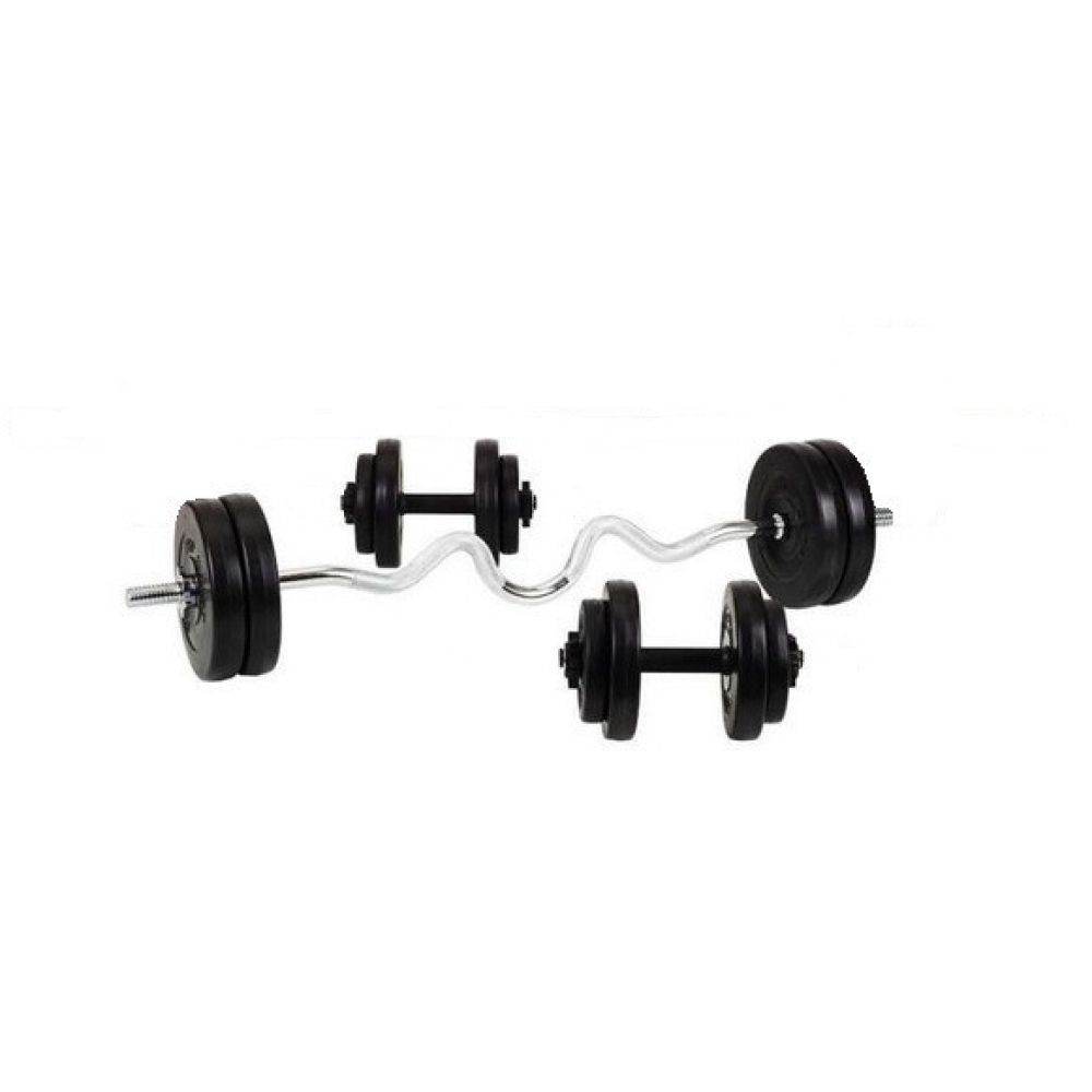 Комплект 60 кг штанга та гантелі з млинцями STRONG