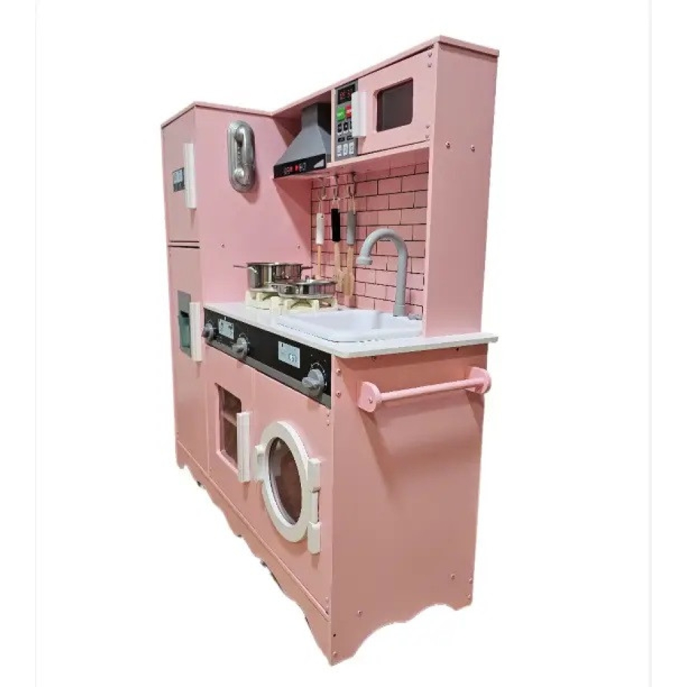Дитяча дерев'яна кухня Avko Модена Pink, звукові та світлові ефекти