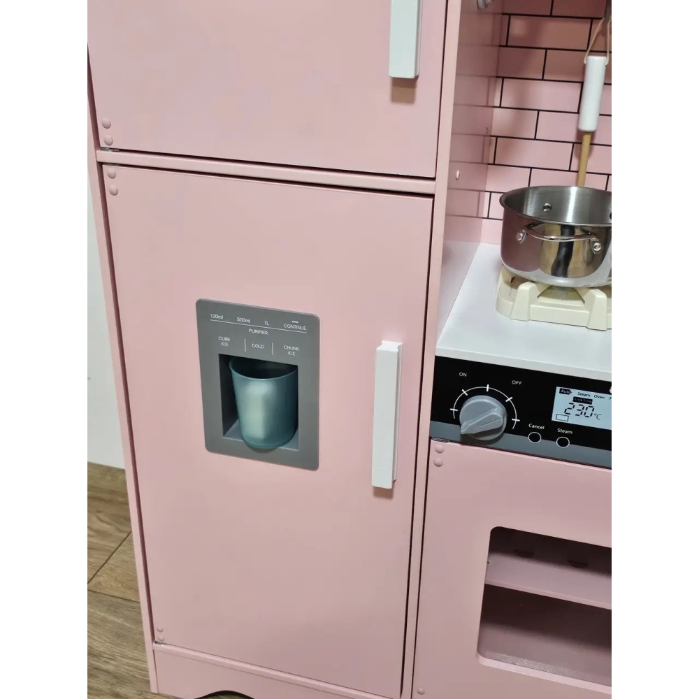 Дитяча дерев'яна кухня Avko Модена Pink, звукові та світлові ефекти