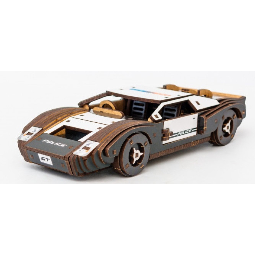 Дерев’яний 3D конструктор «Fast car Gt» чорний