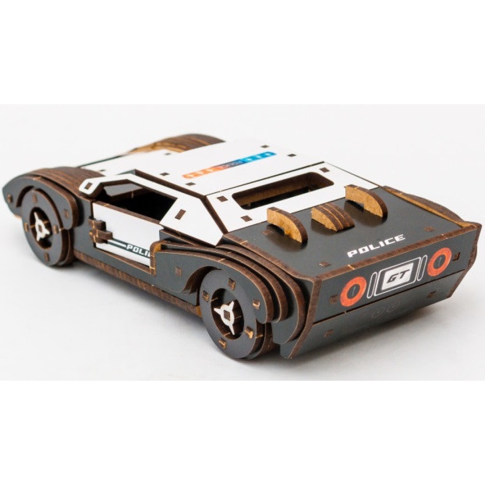 Дерев’яний 3D конструктор «Fast car Gt» чорний