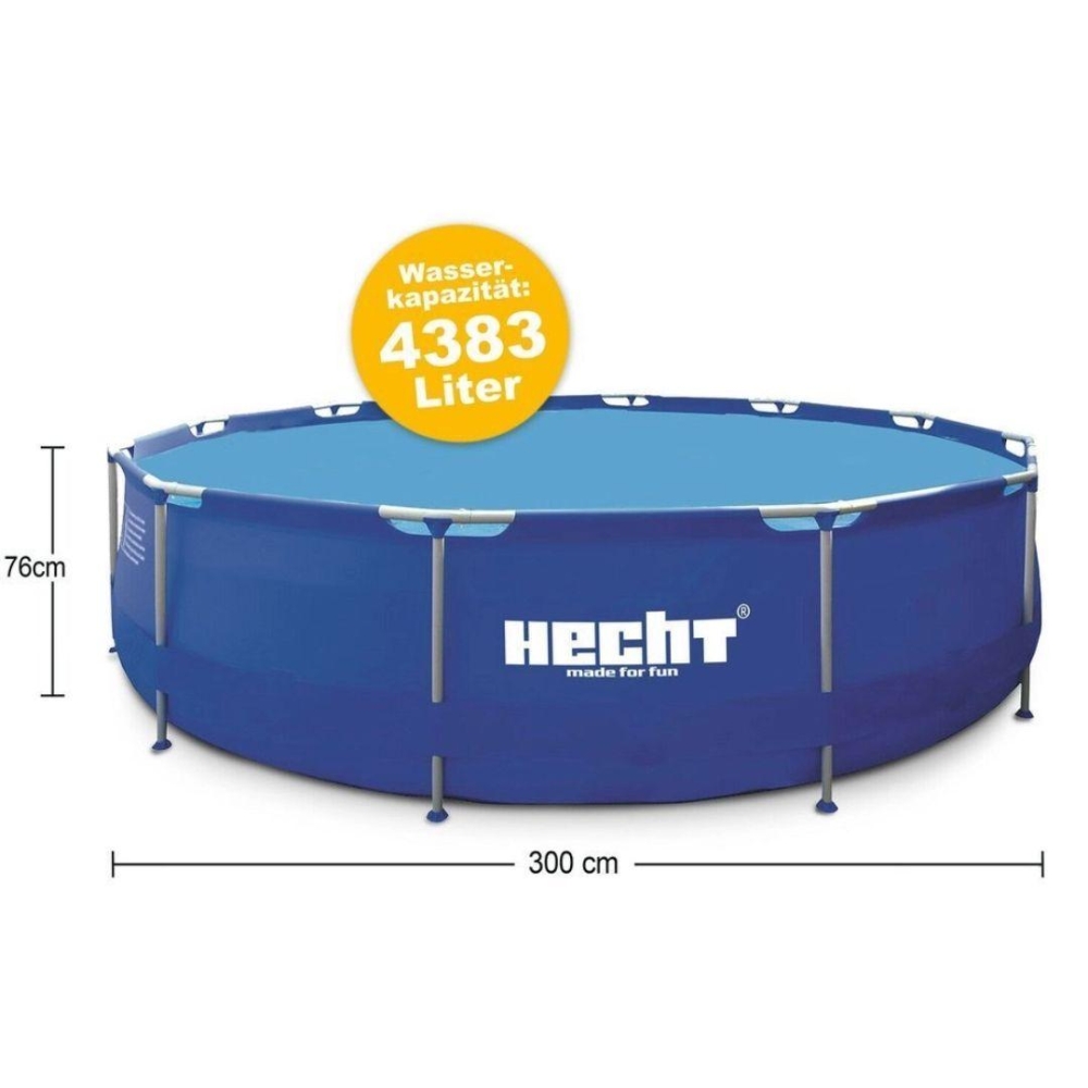 Басейн 300х76 каркасний 4383л Hecht круглий  3476 Bluesea