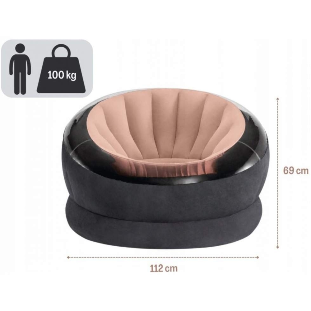 Крісло надувне Intex 68582-coral (112 x 109 x 69см)