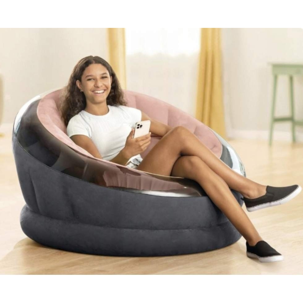 Крісло надувне Intex 68582-coral (112 x 109 x 69см)