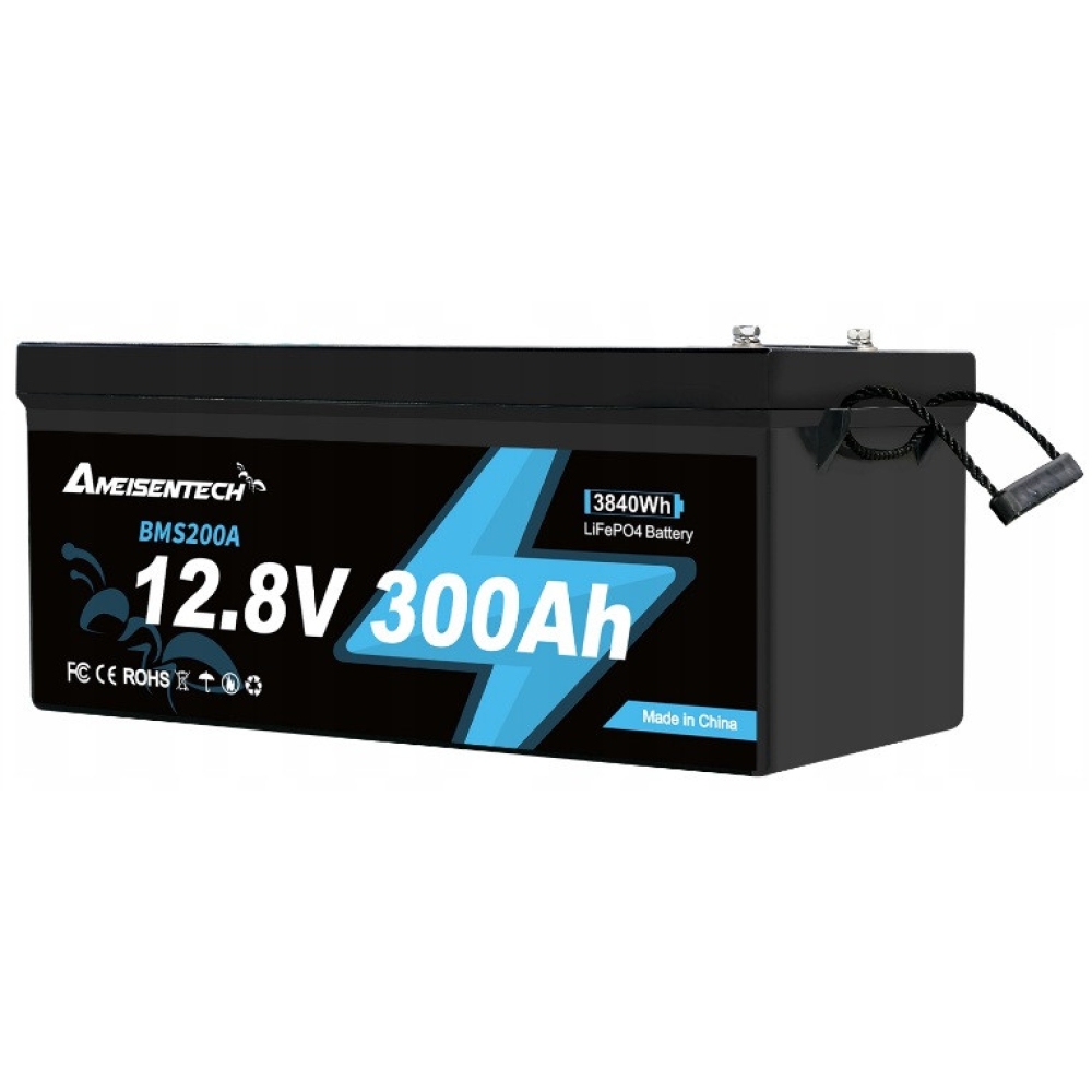 LiFePO4 12V 300Ah Акумулятор Ameisentech, BMS, 3840Wh