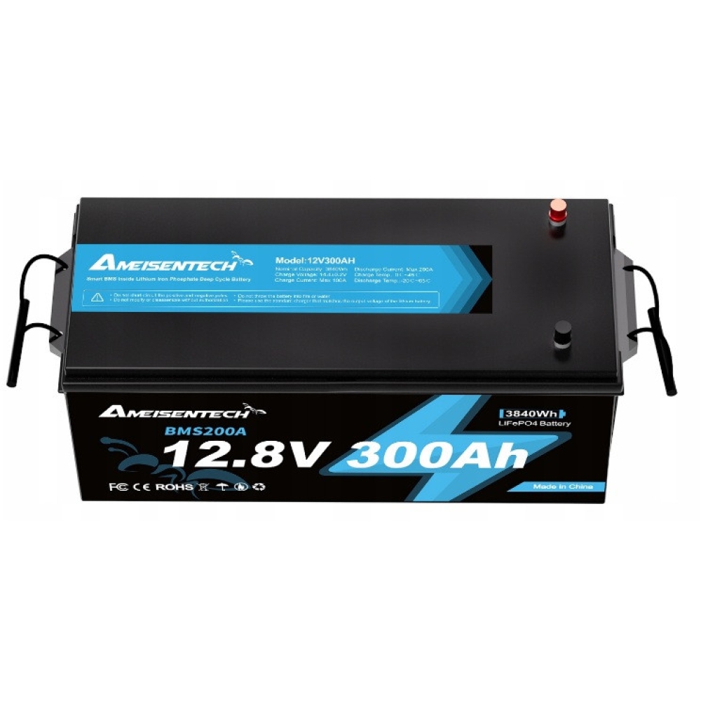 LiFePO4 12V 300Ah Акумулятор Ameisentech, BMS, 3840Wh