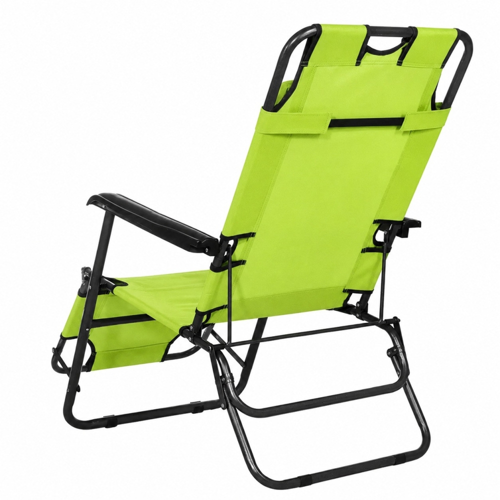 Шезлонг-лежак Axeon Zero Gravity, до 120 кг, lime green, розкладний