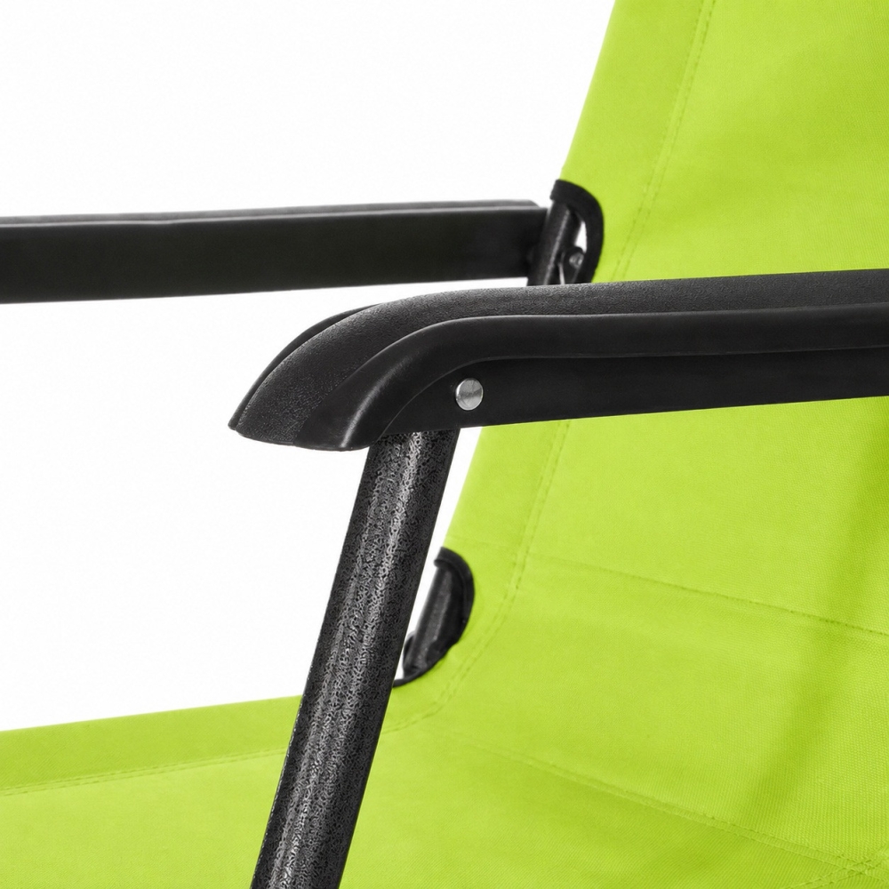 Шезлонг-лежак Axeon Zero Gravity, до 120 кг, lime green, розкладний