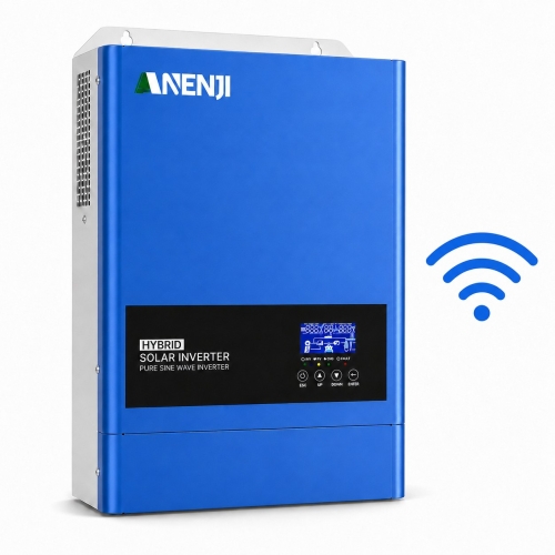 6.2 кВт Інвертор Anenji WiFi з подвійним виходом, Гібридний з низьким рівнем шуму MPPT 120А, 48 В