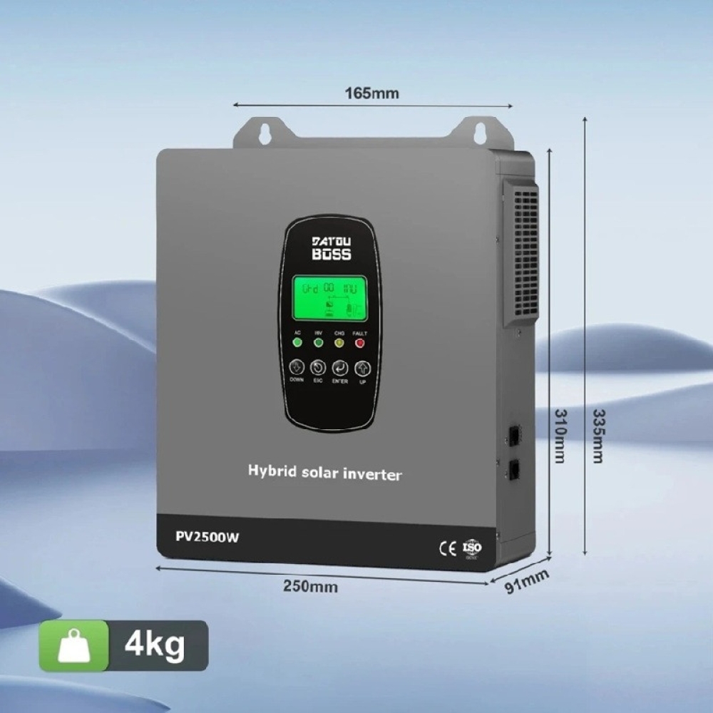 1,8 кВт Комплект резервного живлення Інвертор Datouboss + акумулятор 12V/100Ah для будинку, квартири