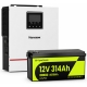 4 кВт*год LiFePO4 Комплект резервного живлення інвертор Humsienk 1 кВт + 12V/314Ah акумулятор CyperOcean
